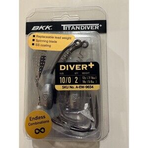BKK Titandiver Weighted Swimbait Hooks 10/0 2 pk A-EW-9654 NIP NEW